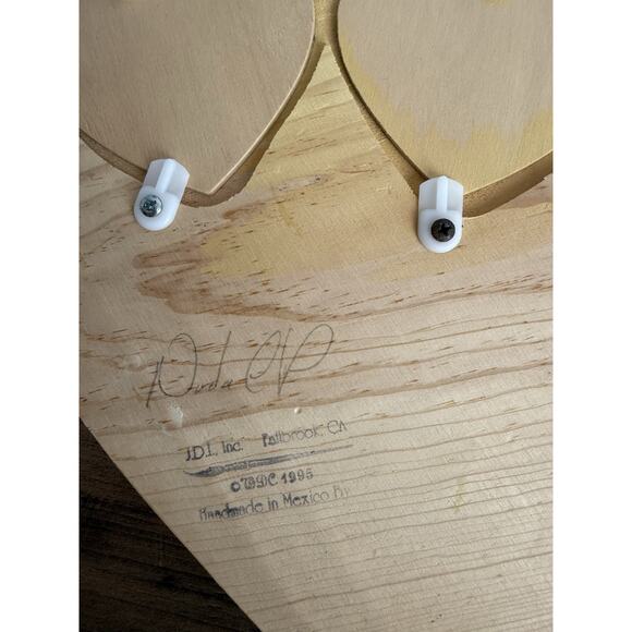 VINTAGE J.D.I. KEEPSAKES PAINTED + SIGNED WOOD HEART PHOTO FRAME GRANDMACORE - Picture 5 of 7
